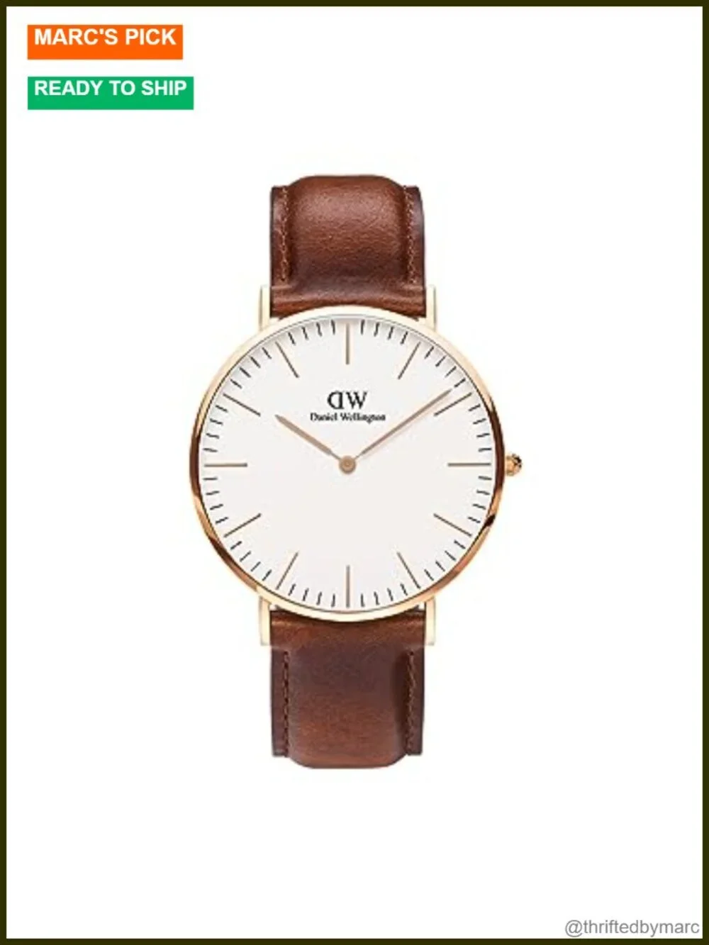 Rose Gold Plated Stainless Steel Watch with Japanese Quartz Movement Genuine